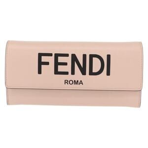 Fendi Leather Long Wallet Pink